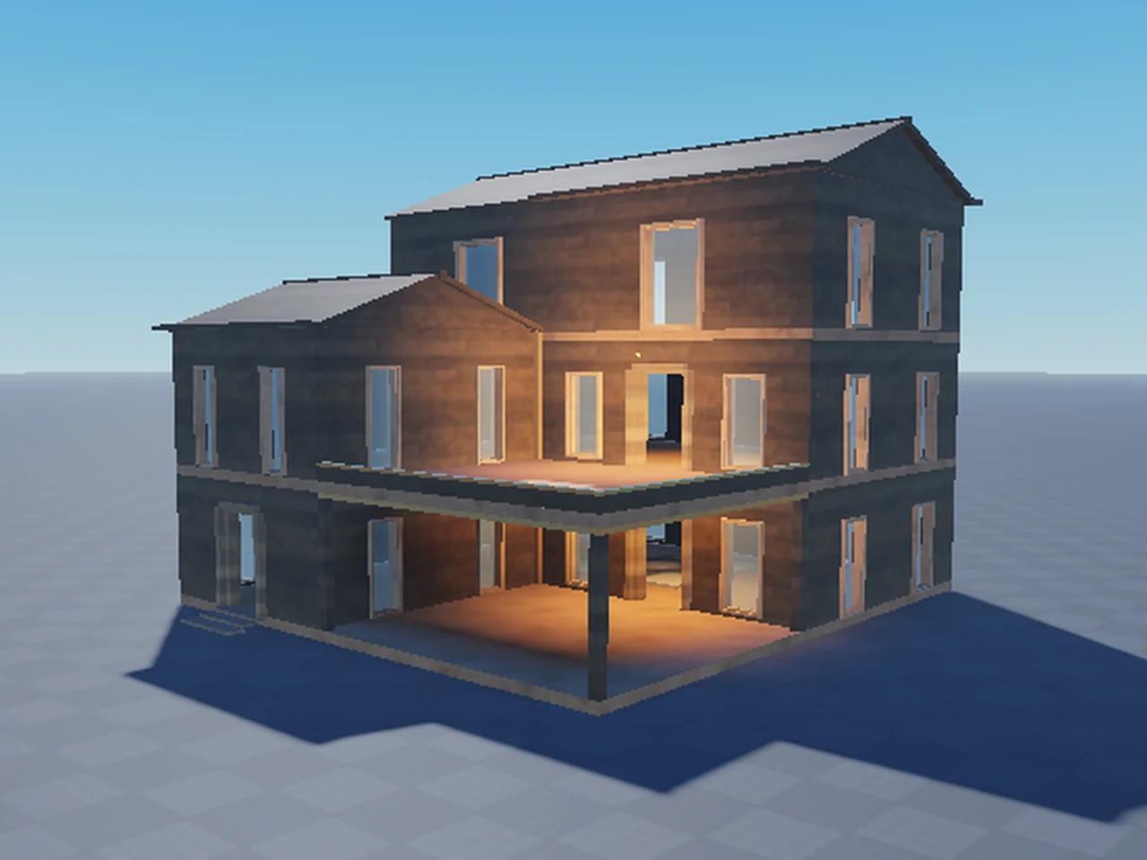 WorldLoop CAD building before Roblox Terrain compilation